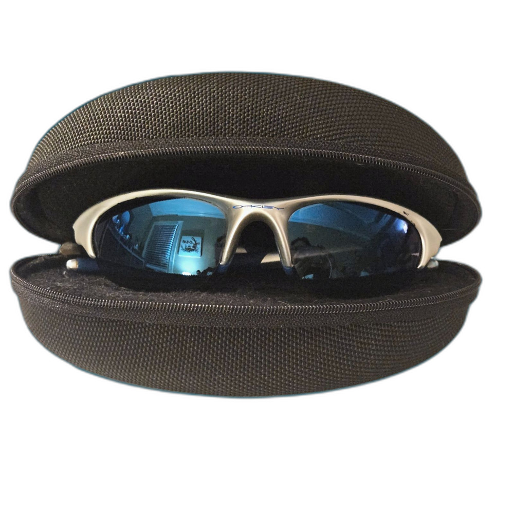 Vintage 1st Gen Oakley Half Jacket 1.0 Silver frame/Blue Lense Sunglasses